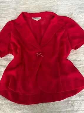 Danny & Nicole Bright Red Women's Blazer Jacket